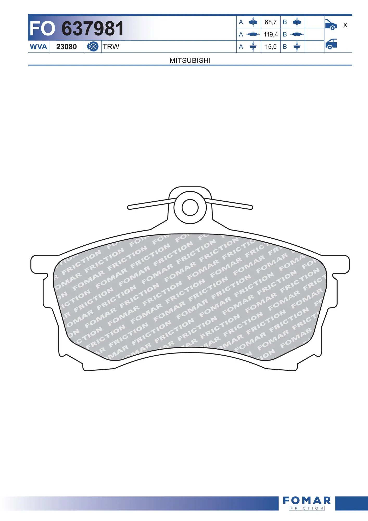 Brake Pad Set, disc brake